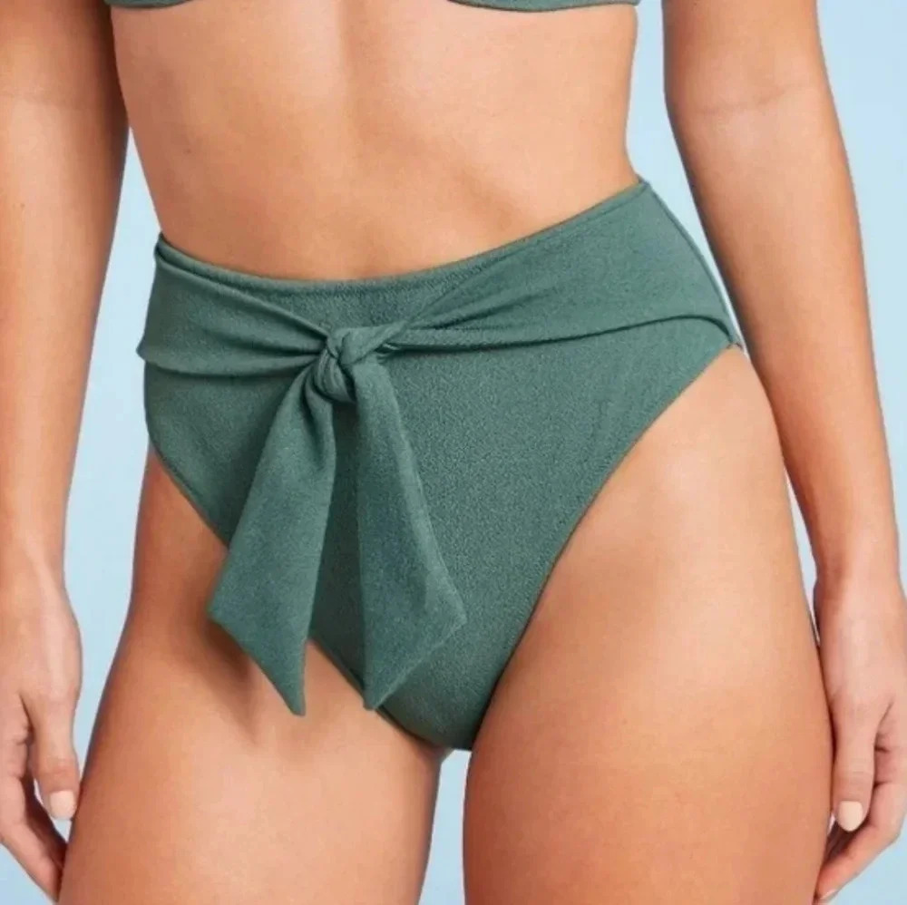 Shade & Shore Set Twist-Front Crepe Bandeau Bikin… - image 3